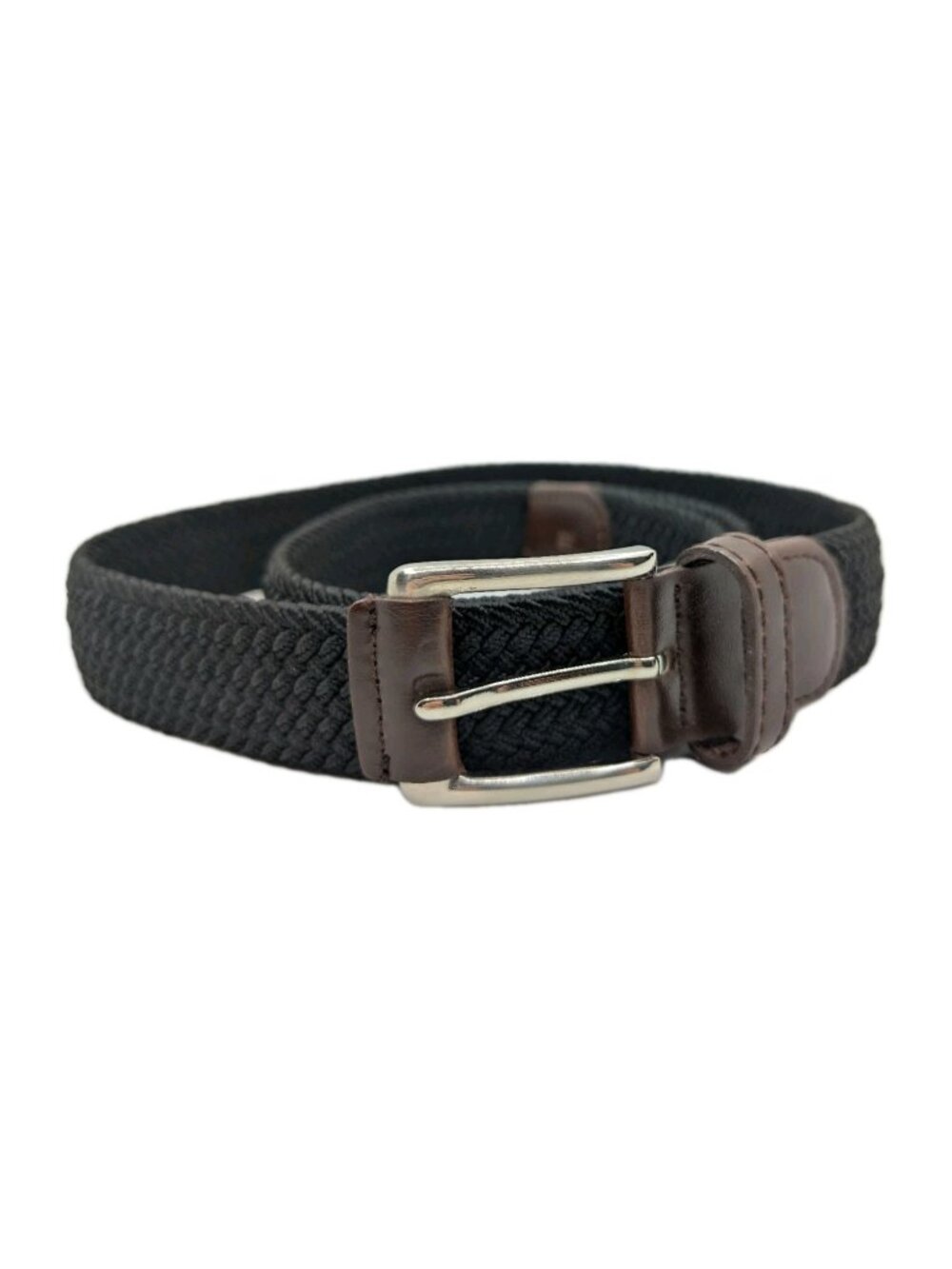 Bulliant Belt Men's Braided Cord Stretch leather size 115 (US 38-40)